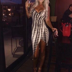 Sexy brown/cream dress